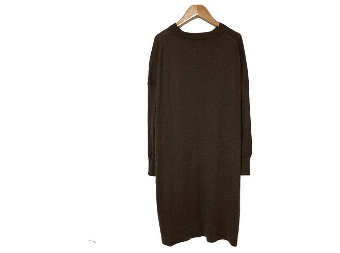 Autre Marque MIDIUMISOLID Stricktop aus Wollmischung Braun - Ansicht 2