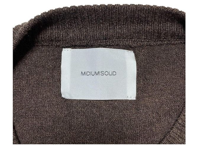 Autre Marque MIDIUMISOLID Stricktop aus Wollmischung Braun - Ansicht 4