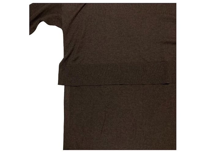 Autre Marque MIDIUMISOLID Stricktop aus Wollmischung Braun - Ansicht 5