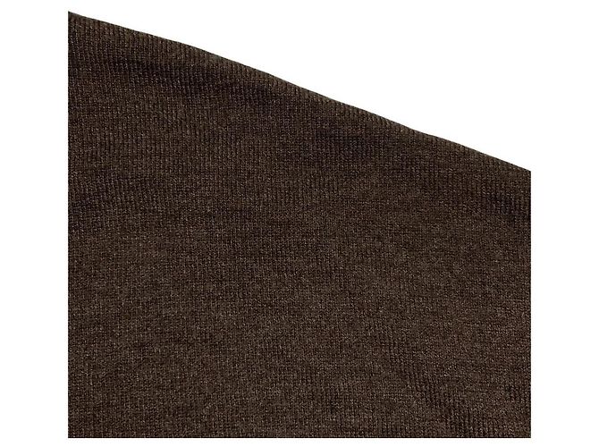 Autre Marque MIDIUMISOLID Stricktop aus Wollmischung Braun - Ansicht 7