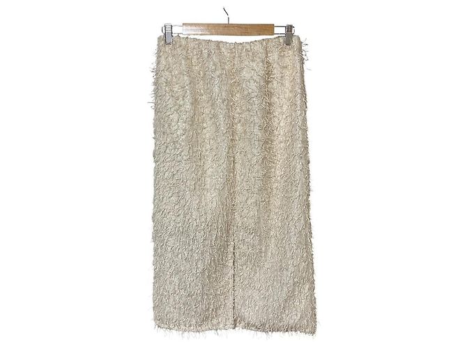Autre Marque Falda de flecos Spick and Span Crudo - vista 2