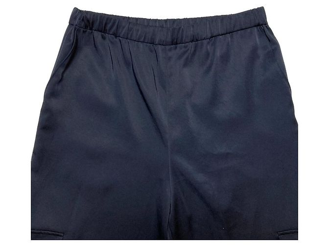 Autre Marque Passione Satin Cargo-Hose Blau Marineblau - Ansicht 3