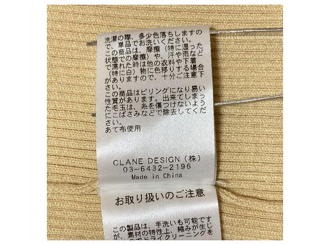 Autre Marque CLANE H/N RIB KNIT TOPS Knitwear Beige - vista 6