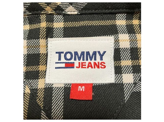 Autre Marque Camicia a quadri Tommy Jeans Nero Bianco Beige - vista 5