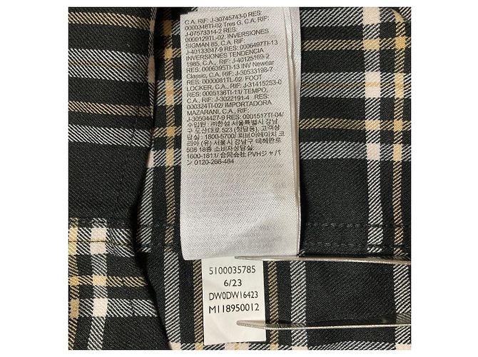 Autre Marque Camicia a quadri Tommy Jeans Nero Bianco Beige - vista 8