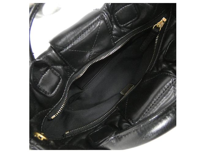 Borsa a tracolla Chanel in pelle d'agnello Nero - vista 7