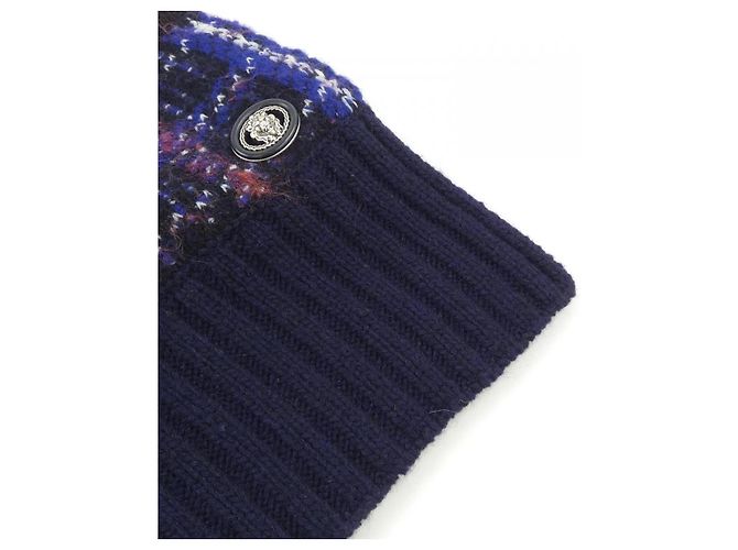 Sciarpa in cashmere Chanel P46483K05858 Rosso Blu Beige Blu navy - vista 2