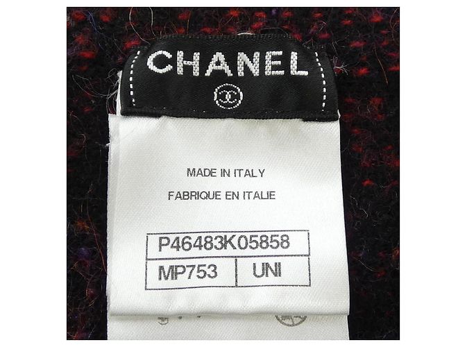 Sciarpa in cashmere Chanel P46483K05858 Rosso Blu Beige Blu navy - vista 4