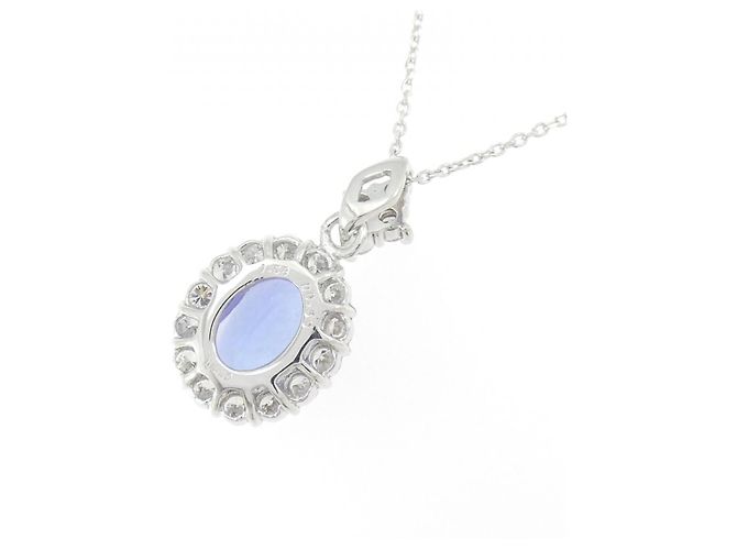 Autre Marque Au750 Tanzanit-Diamant-Halskette Silber - Ansicht 4