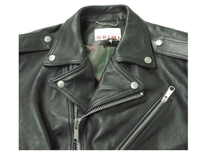 Autre Marque Chaqueta de cuero de vaca ORIMI MOMONS GRAFFITI MOTORCYCLE Negro - vista 5