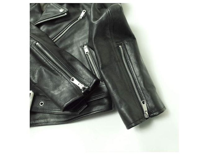 Autre Marque Chaqueta de cuero de vaca ORIMI MOMONS GRAFFITI MOTORCYCLE Negro - vista 7
