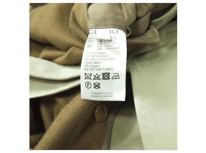 Autre Marque Abrigo de gabardina de algodón COMOLI Beige - vista 8
