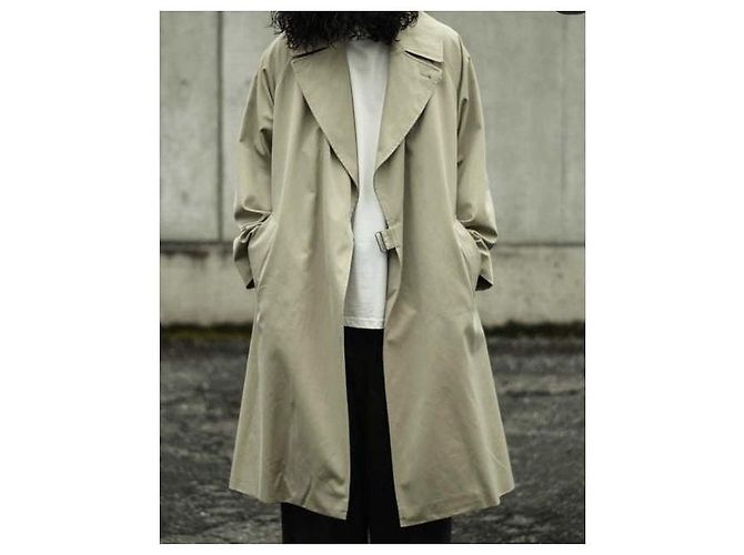 Autre Marque Abrigo de gabardina de algodón COMOLI Beige - vista 9