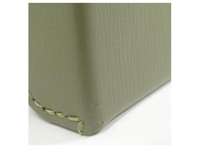 Borsa a pochette Shopper Louis Vuitton in pelle di vitello Verde Cachi - vista 7