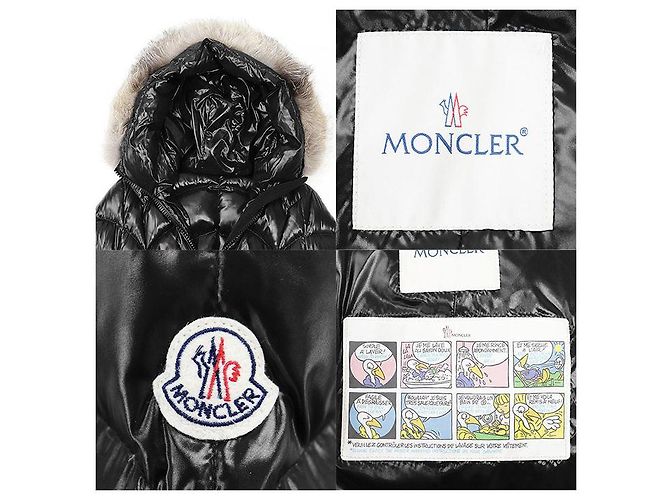 Moncler ALBIZIA GIUBBOTTO Abrigo de plumón 100% Nylon Negro - vista 10