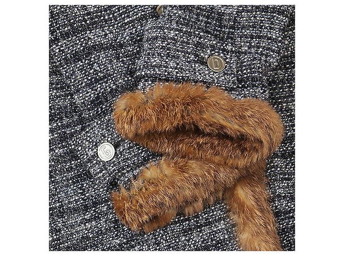 Dolce & Gabbana Abrigo largo de lana de alpaca Dolce&Gabbana Castaño Azul - vista 5