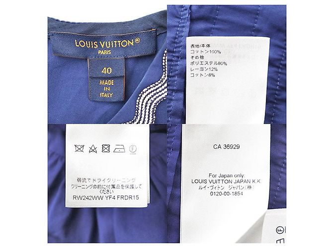 Vestido de algodón Louis Vuitton Monogram Flower Azul - vista 10