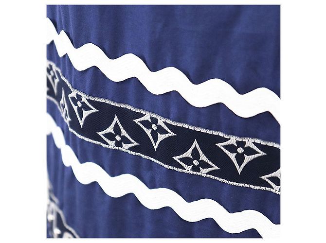 Vestido de algodón Louis Vuitton Monogram Flower Azul - vista 14
