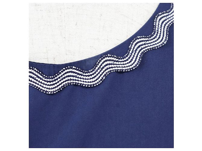 Vestido de algodón Louis Vuitton Monogram Flower Azul - vista 3