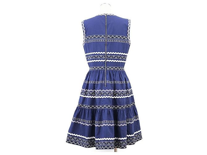 Vestido de algodón Louis Vuitton Monogram Flower Azul - vista 5