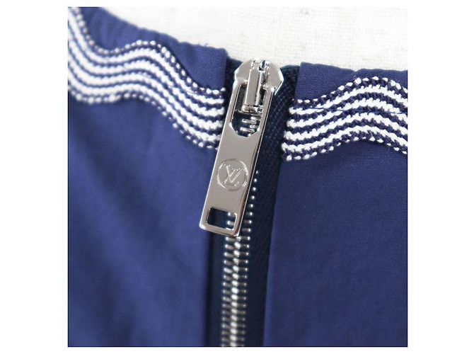Vestido de algodón Louis Vuitton Monogram Flower Azul - vista 6
