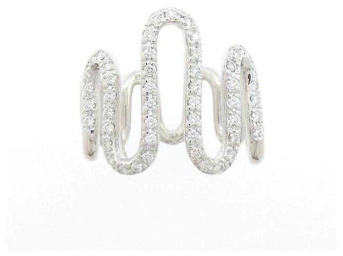 Autre Marque Bague Queen 750 en or blanc et diamants Argenté - vue 2