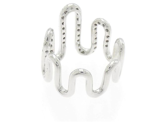 Autre Marque Bague Queen 750 en or blanc et diamants Argenté - vue 3