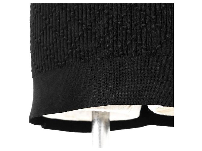 Prenda de punto de algodón Matelassé Chanel Negro - vista 12