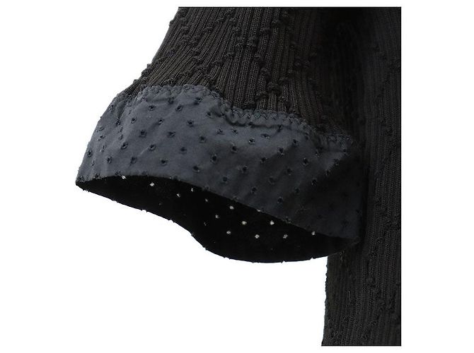 Prenda de punto de algodón Matelassé Chanel Negro - vista 4
