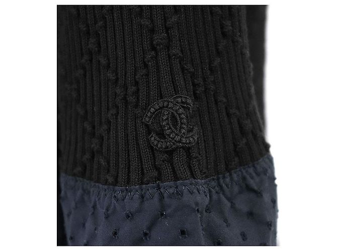 Prenda de punto de algodón Matelassé Chanel Negro - vista 5