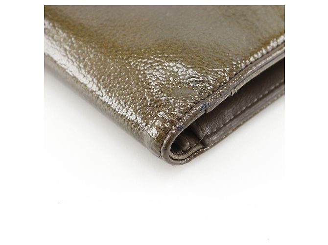 Cartera larga de piel charol Chanel Coco Mark Dorado Bronce - vista 4
