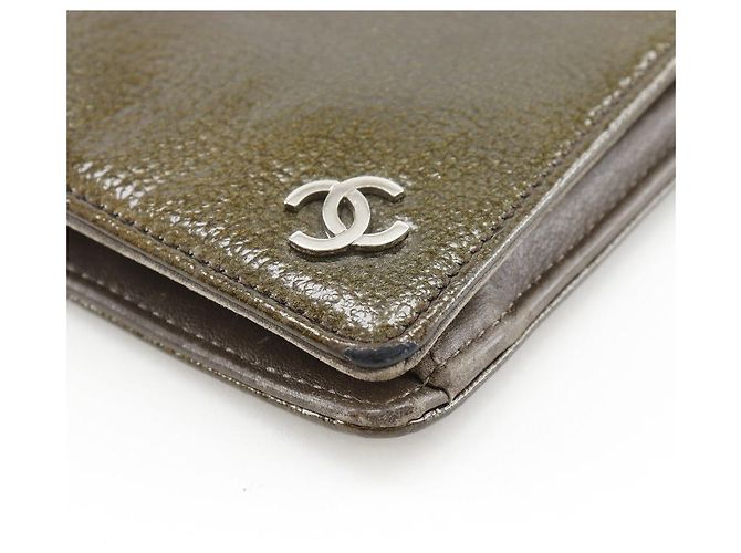 Cartera larga de piel charol Chanel Coco Mark Dorado Bronce - vista 5