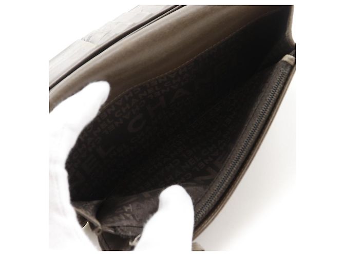 Cartera larga de piel charol Chanel Coco Mark Dorado Bronce - vista 7