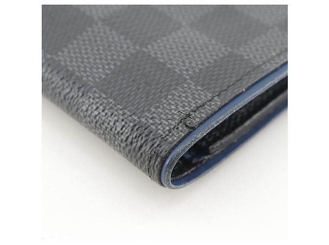 Louis Vuitton Portefeuille Brazza Damier Graphite Long Wallet Nero - vista 4