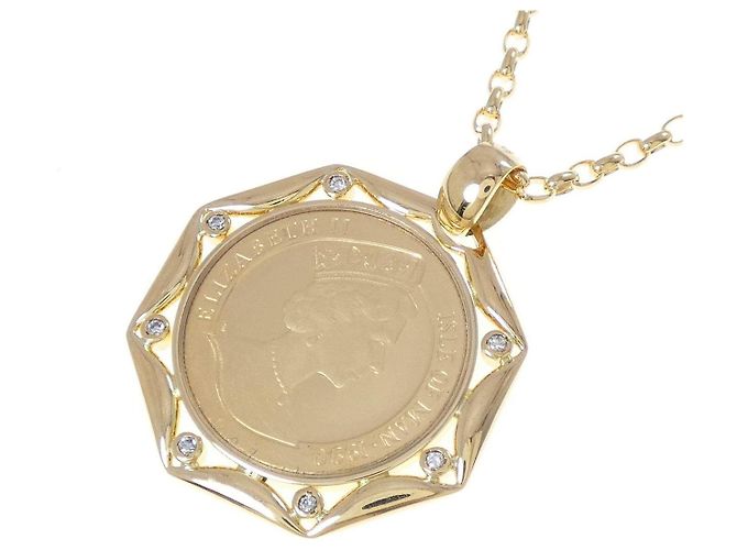 Autre Marque Collana a moneta in Au750 e diamanti D'oro - vista 3