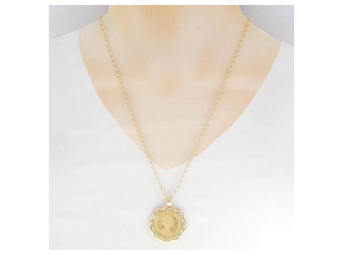 Autre Marque Collana a moneta in Au750 e diamanti D'oro - vista 6