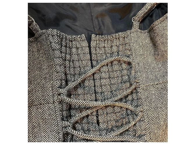 Autre Marque And Couture Herringbone 2way Jacken-Kleid Ensemble Braun - Ansicht 11