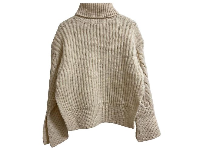 Autre Marque 3.1 Phillip Lim Grobstrick-Rollkragenpullover Weiß Roh - Ansicht 2