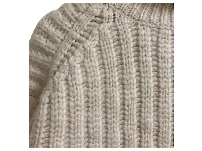 Autre Marque 3.1 Phillip Lim Grobstrick-Rollkragenpullover Weiß Roh - Ansicht 3