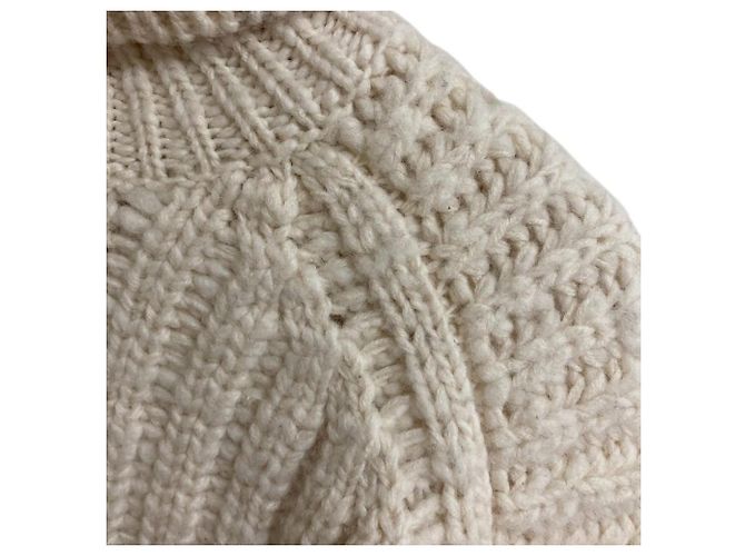 Autre Marque 3.1 Phillip Lim Grobstrick-Rollkragenpullover Weiß Roh - Ansicht 5