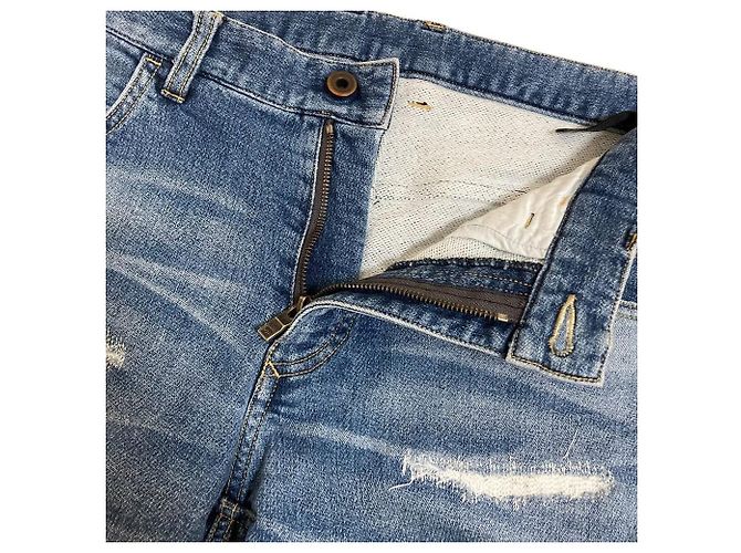 Autre Marque pantalones de denim de punto apretado wjk Azul - vista 5