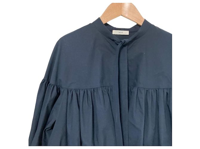 Autre Marque yori Ballonbluse mit Schleife Blau Marineblau - Ansicht 3