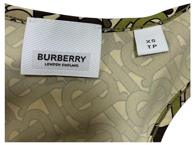Canotta Burberry TB Monogram Verde - vista 5