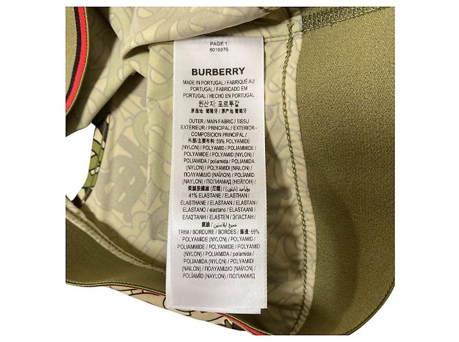 Canotta Burberry TB Monogram Verde - vista 7