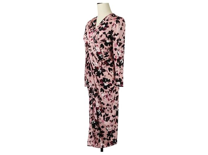 Autre Marque kay me Vestido Drapeado Rosa - vista 2