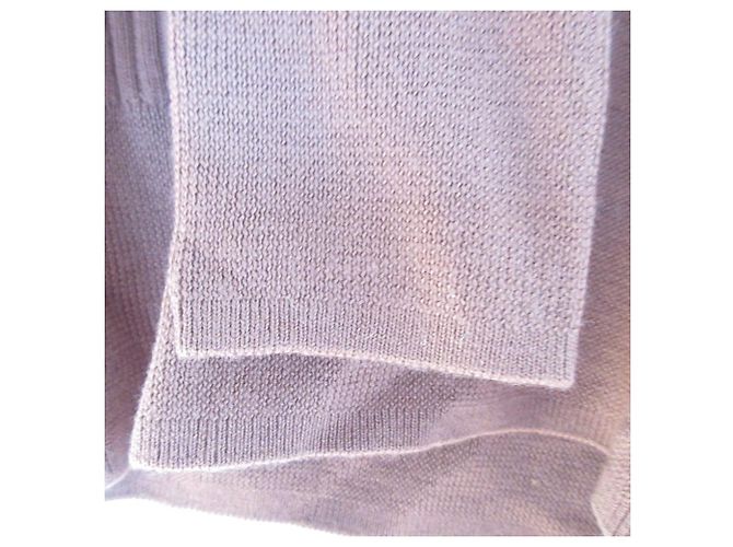 Autre Marque IENA Extra Fine Merino Rippstrick V-Ausschnitt Pullover Braun - Ansicht 5
