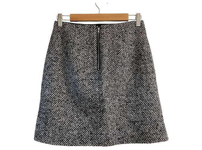 Autre Marque Gonna MACPHEE Broken Tweed Bianco - vista 2
