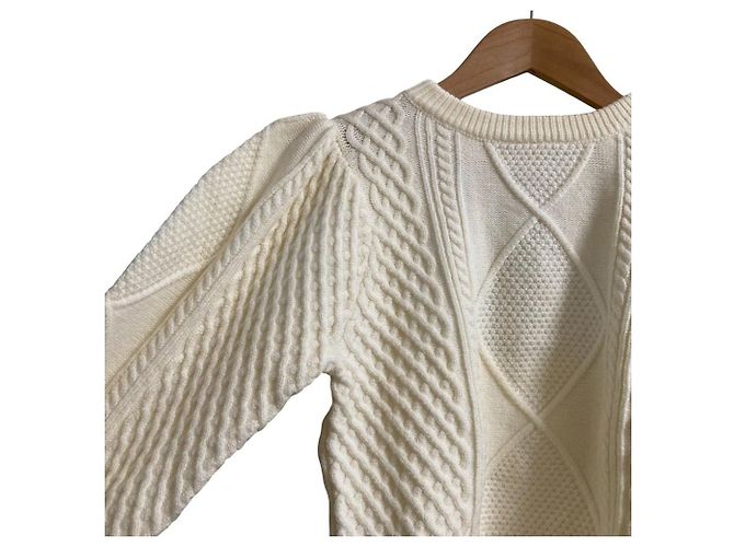 Autre Marque eimy istoire Strickpullover mit Schleife am Rücken Weiß - Ansicht 4
