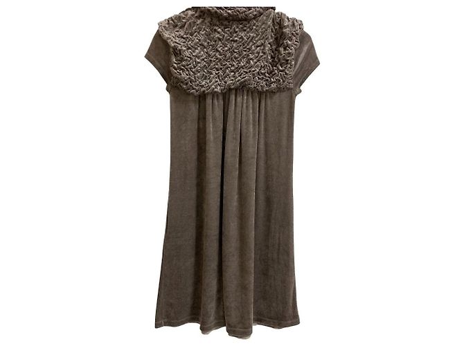 Emporio Armani Samtkleid Beige - Ansicht 3
