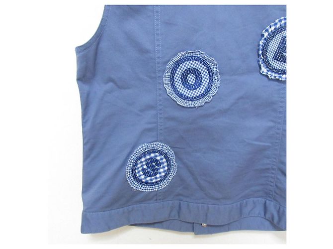 Autre Marque PINK HOUSE Weste mit Karomustern Blau - Ansicht 4